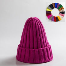 Load image into Gallery viewer, Unisex Hat Cotton Blends Solid Warm Soft HIP HOP Knitted Hats Men Winter Caps Women&#39;s Skullies Beanies For Girl Wholesale шляпа
