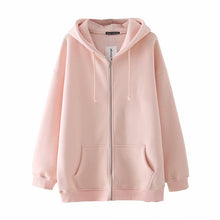 Load image into Gallery viewer, Oversize Girls Thick Hoodies 2021 Spring Fashion Ladies Streetwear Fleece Outfits Casual Boyfriend Hoodies Unisex Women Chic

