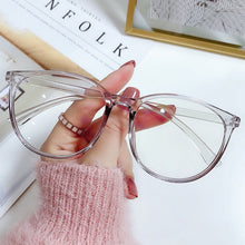 Load image into Gallery viewer, Transparent Computer Glasses Frame Women Men Anti Blue Light Round Eyewear Blocking Glasses Optical Spectacle Eyeglass
