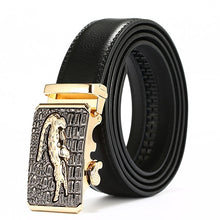 Load image into Gallery viewer, [LFMB]Famous Brand Belt Men Top Quality Genuine Luxury Leather Belts for Men,Strap Male Metal Automatic Buckle
