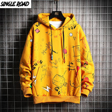 Load image into Gallery viewer, SingleRoad Men&#39;s Hoodies Men Women 2021 Spring Sweatshirt Male Japanese Streetwear Oversized Yellow Anime Hoodie Men Sweatshirts
