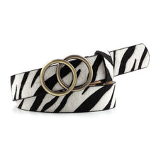 Load image into Gallery viewer, Double Ring Women Belt Fashion Waist Belt PU Leather Metal Buckle Heart Pin Belts For Ladies Leisure Dress Jeans Wild Waistband
