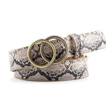 Load image into Gallery viewer, Double Ring Women Belt Fashion Waist Belt PU Leather Metal Buckle Heart Pin Belts For Ladies Leisure Dress Jeans Wild Waistband
