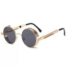 Load image into Gallery viewer, Classic Gothic Steampunk Sunglasses Luxury Brand Designer High Quality Men and Women Retro Round Metal Frame Sunglasses UV400
