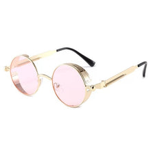 Load image into Gallery viewer, Classic Gothic Steampunk Sunglasses Luxury Brand Designer High Quality Men and Women Retro Round Metal Frame Sunglasses UV400
