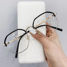 Load image into Gallery viewer, -1.0 -1.5 -2.0 -2.5 -3.0 To -6.0 Women Men Fashion Round Myopia Glasses Oversized Eyeglasses Frames Students Metal Clear Glasses

