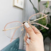 Load image into Gallery viewer, -1.0 -1.5 -2.0 -2.5 -3.0 To -6.0 Women Men Fashion Round Myopia Glasses Oversized Eyeglasses Frames Students Metal Clear Glasses

